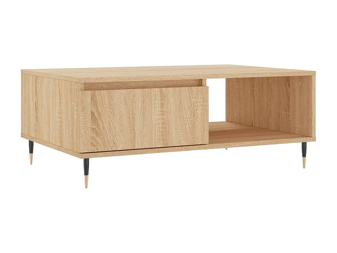 Tavolino da Salotto Rovere Sonoma 90x60x35 cm Legno Multistrato
