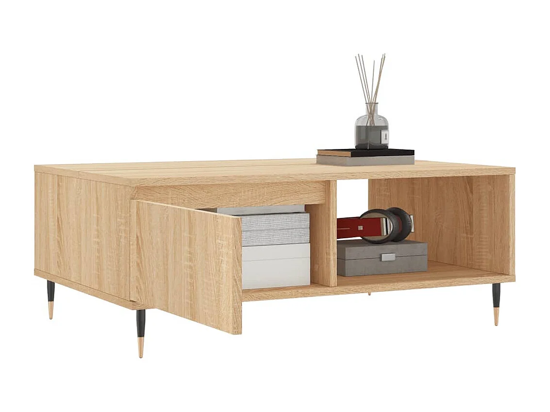 Tavolino da Salotto Rovere Sonoma 90x60x35 cm Legno Multistrato