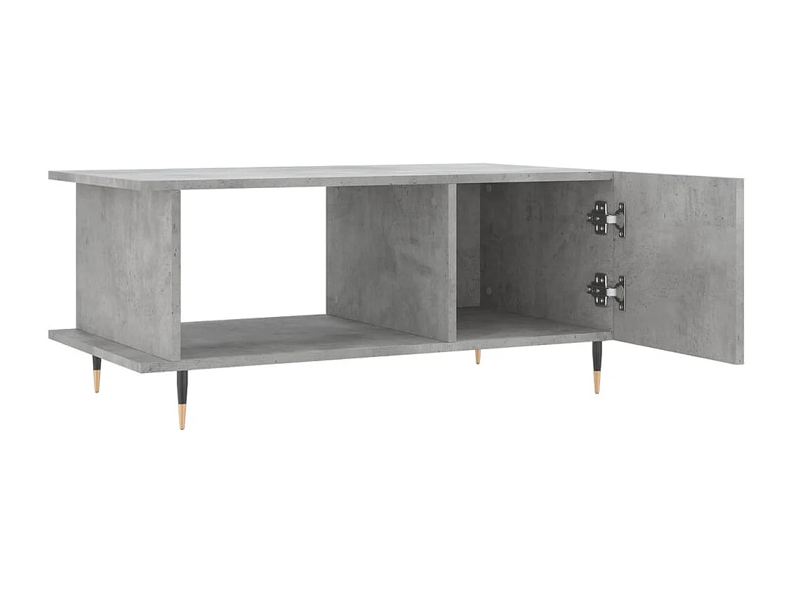 Mesa de centro 90x50x40 madeira processada cinza cimento