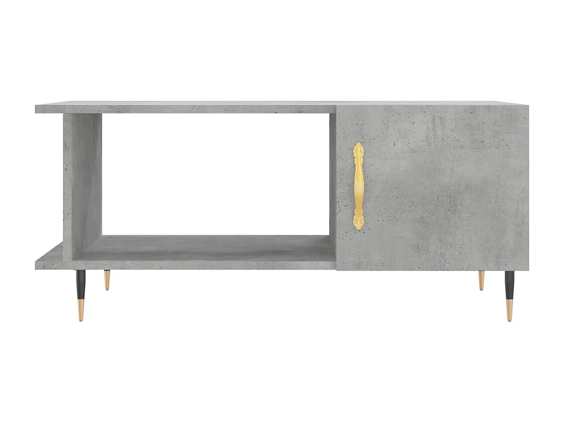 Table basse gris béton 90x50x40 cm bois d'ingénierie