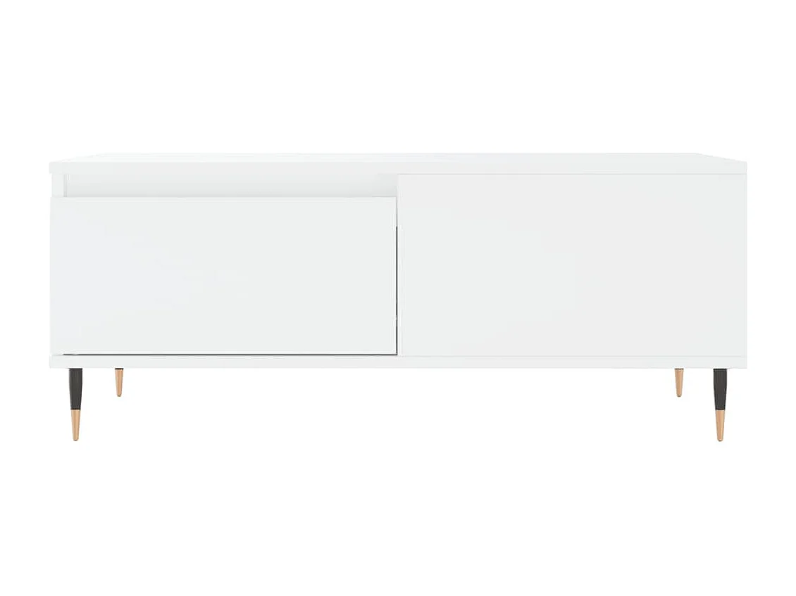 Mesa de centro madera contrachapada blanco 90x50x36,5 cm