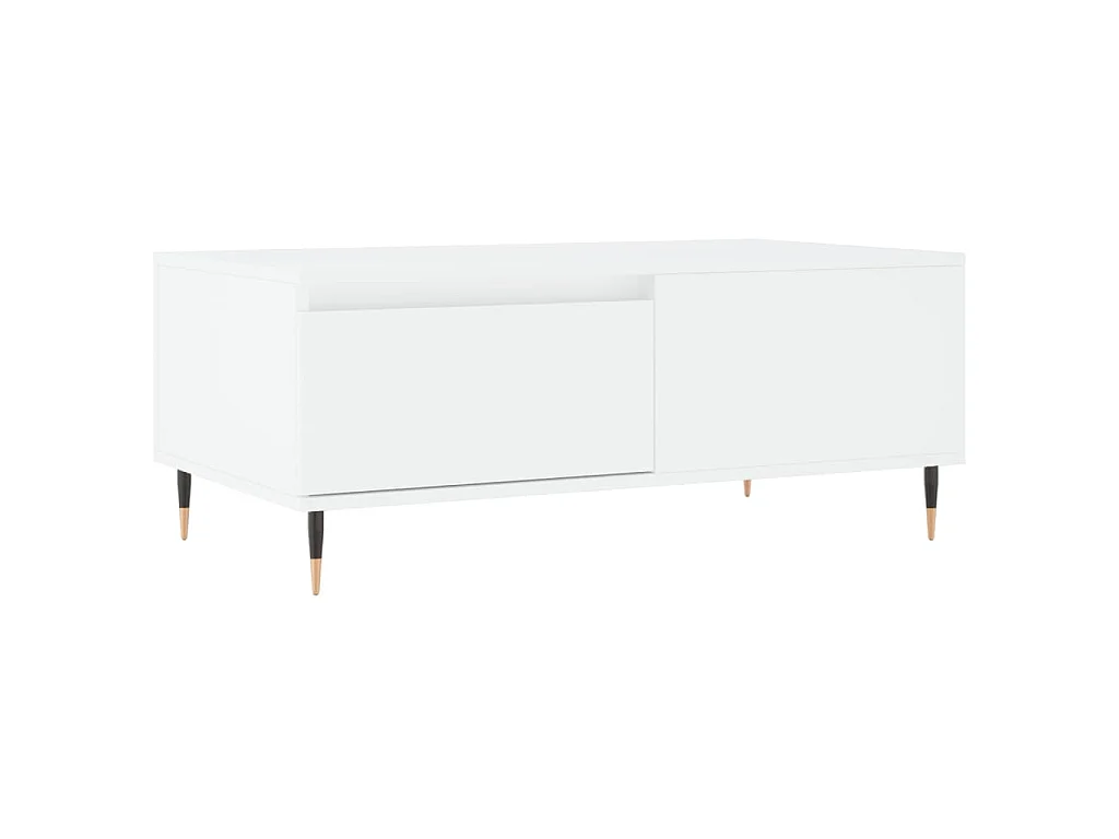 Tavolino da Salotto Bianco 90x50x36,5 cm in Legno Multistrato