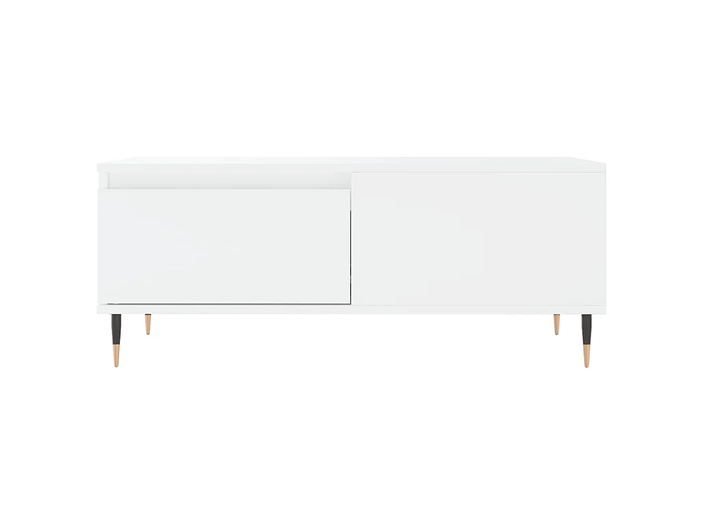 Tavolino da Salotto Bianco 90x50x36,5 cm in Legno Multistrato