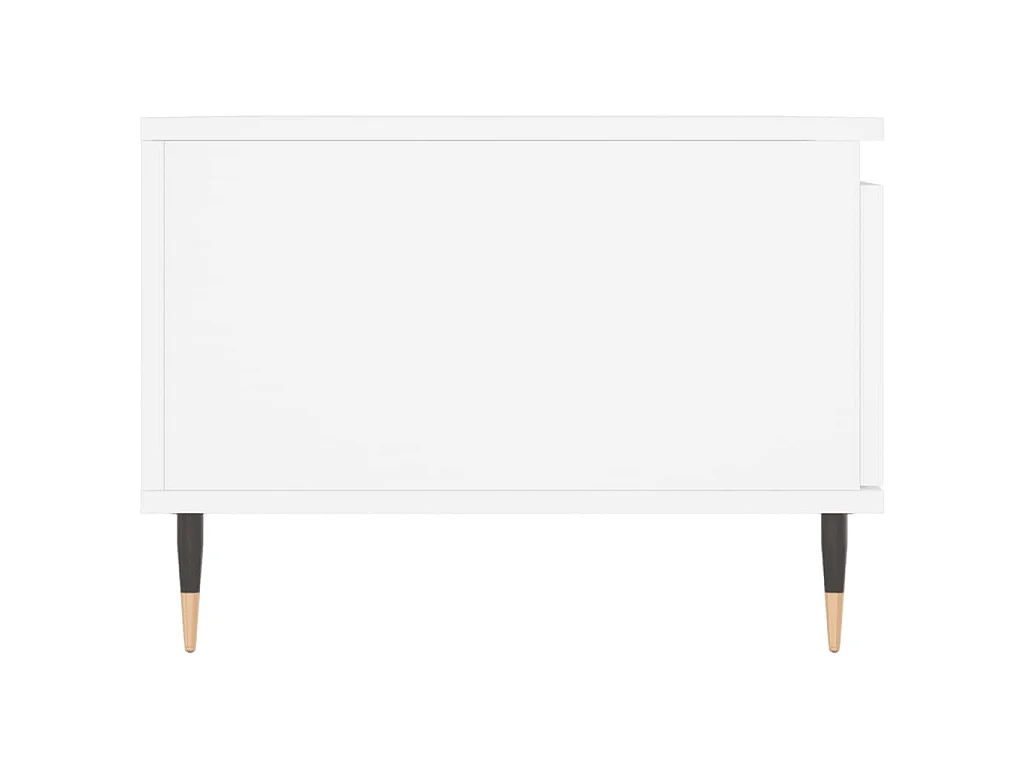 Tavolino da Salotto Bianco 90x50x36,5 cm in Legno Multistrato