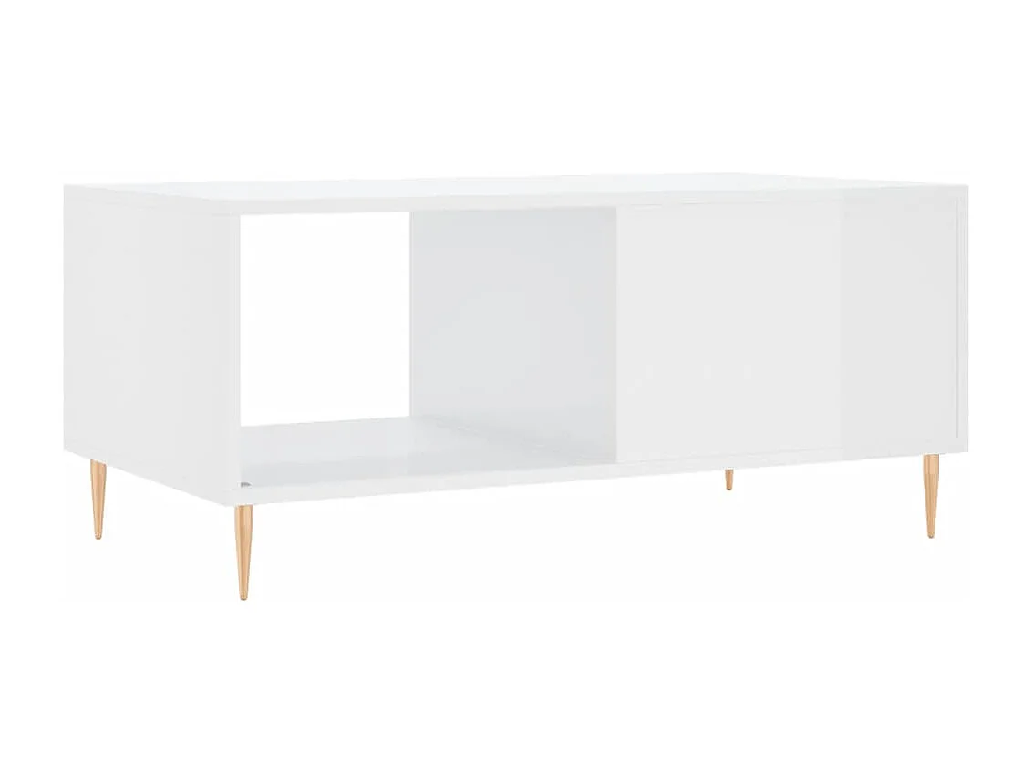 Couchtisch Hochglanz-Weiß 90x50x40 cm Holzwerkstoff