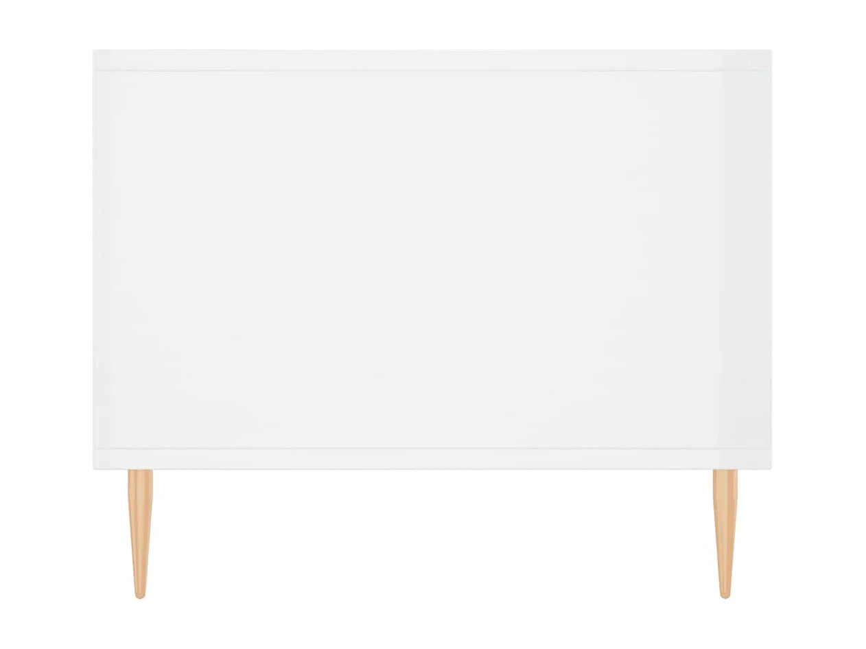 Salontafel 90x50x40 cm bewerkt hout hoogglans wit