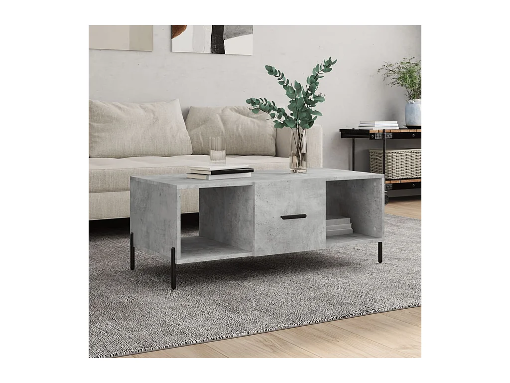 Couchtisch Betongrau 102x50x40 cm Holzwerkstoff