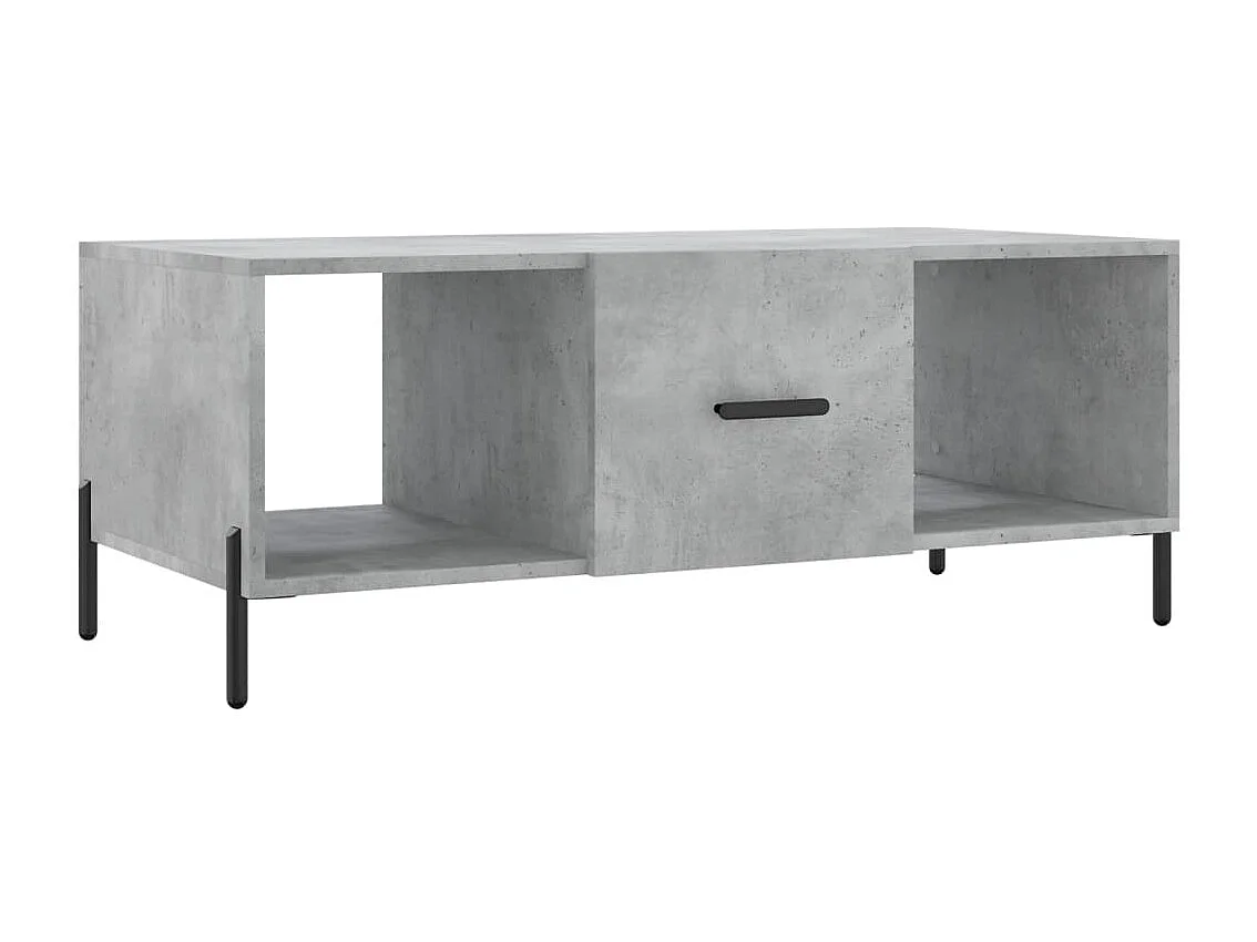 Table basse gris béton 102x50x40 cm bois d'ingénierie