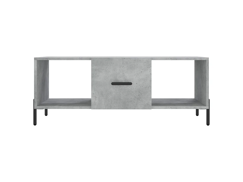 Table basse gris béton 102x50x40 cm bois d'ingénierie