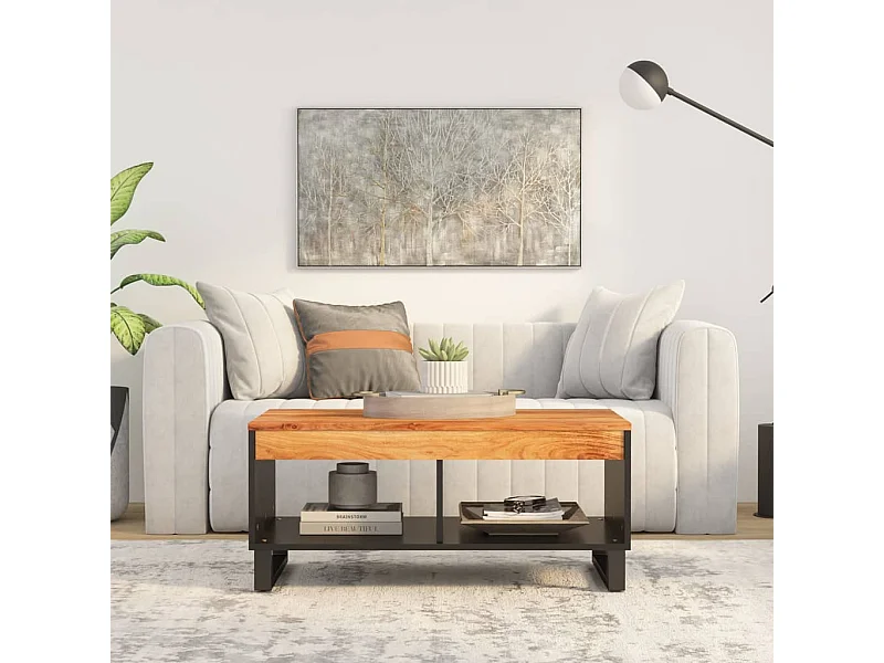 Couchtisch 90x50x40 cm Massivholz Akazie