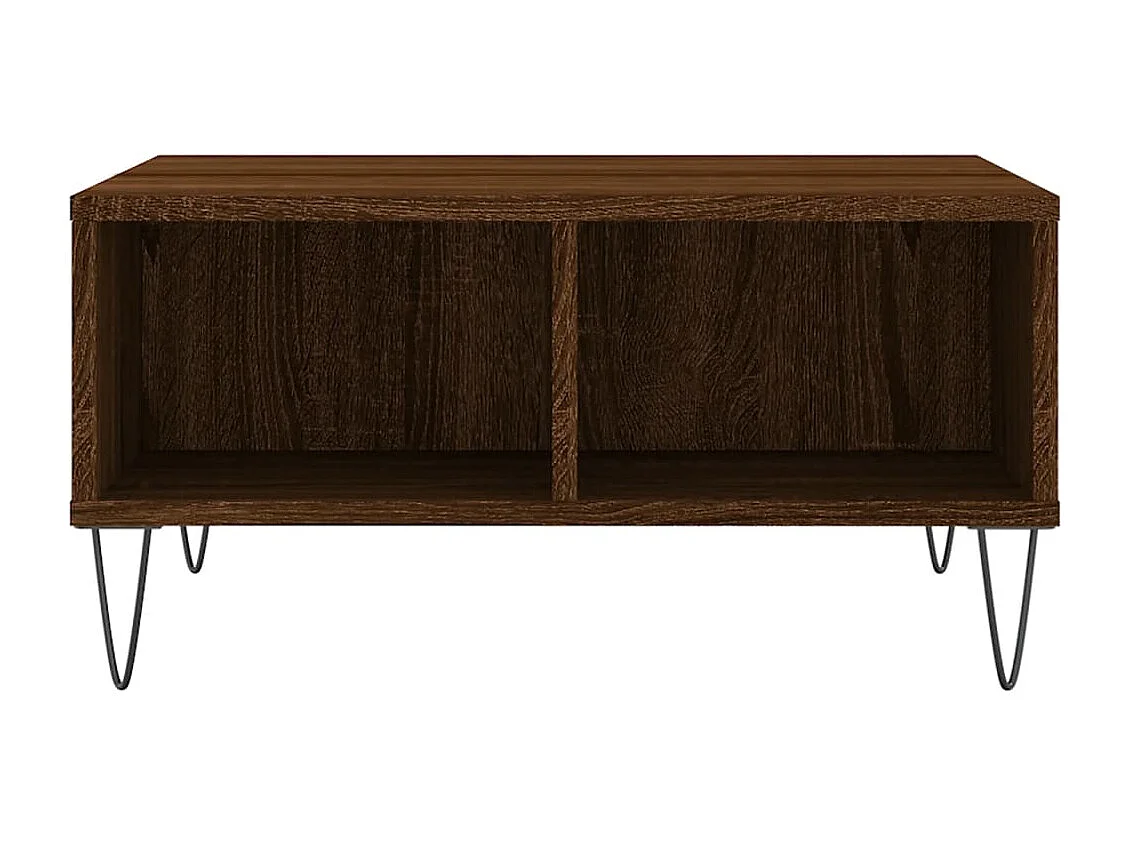 Mesa de centro 60x60x30 cm derivados madeira carvalho castanho