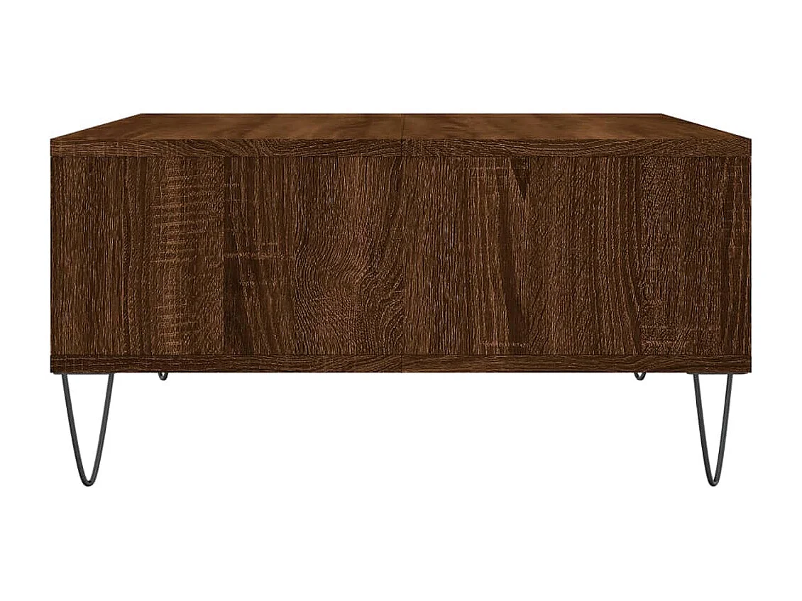 Mesa de centro 60x60x30 cm derivados madeira carvalho castanho