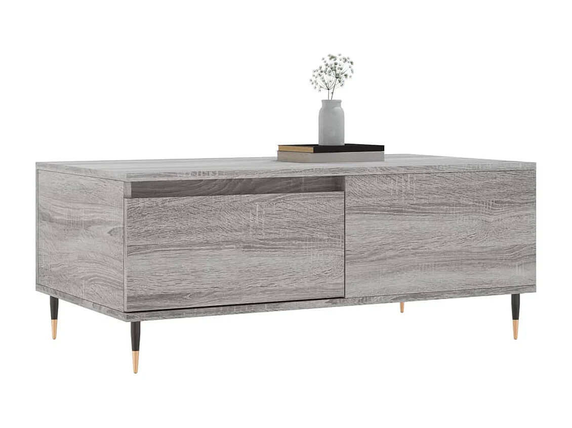 Table basse Sonoma gris 90x50x36,5 cm Bois d'ingénierie