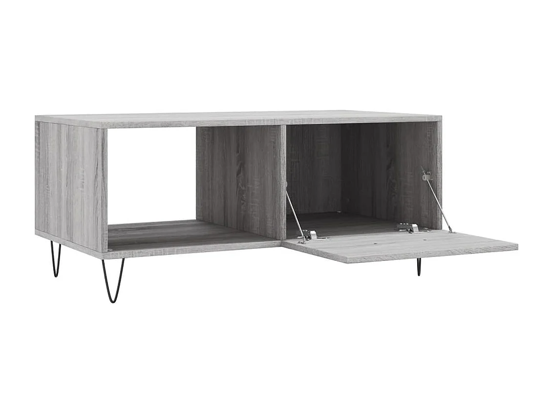 Table basse sonoma gris 90x50x40 cm bois d'ingénierie