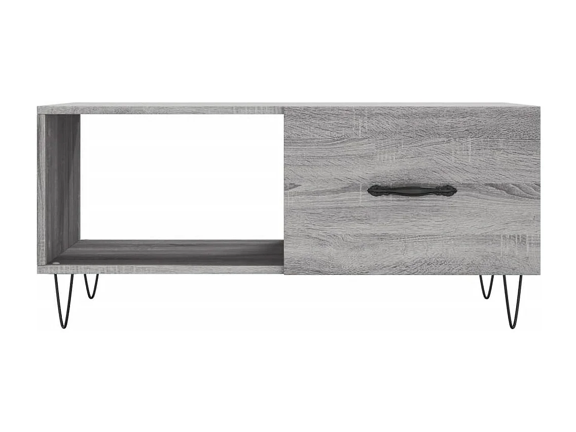 Table basse sonoma gris 90x50x40 cm bois d'ingénierie