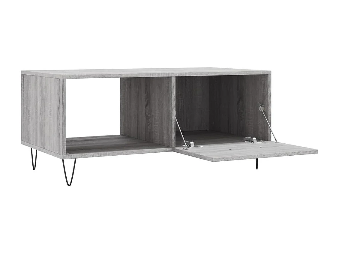 Salontafel 90x50x40 cm bewerkt hout grijs sonoma eikenkleurig