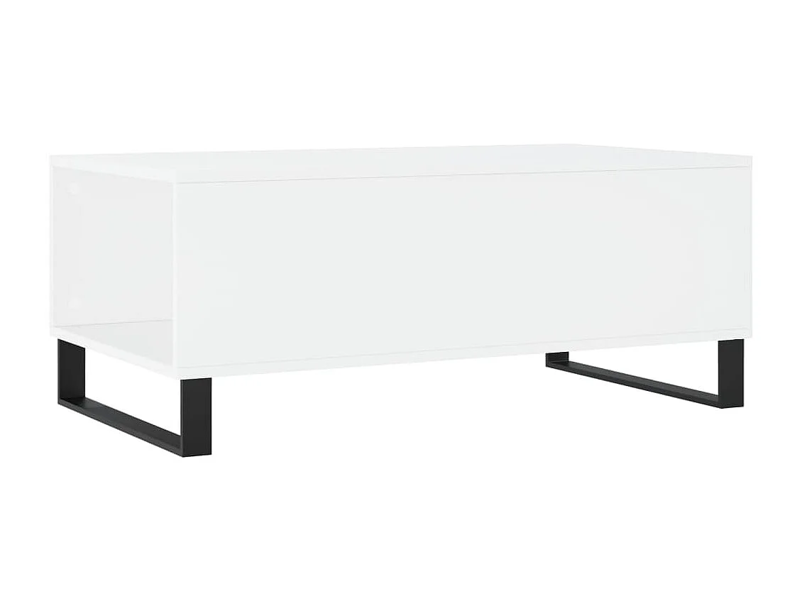 Table basse Blanc 90x50x36,5 cm Bois d'ingénierie