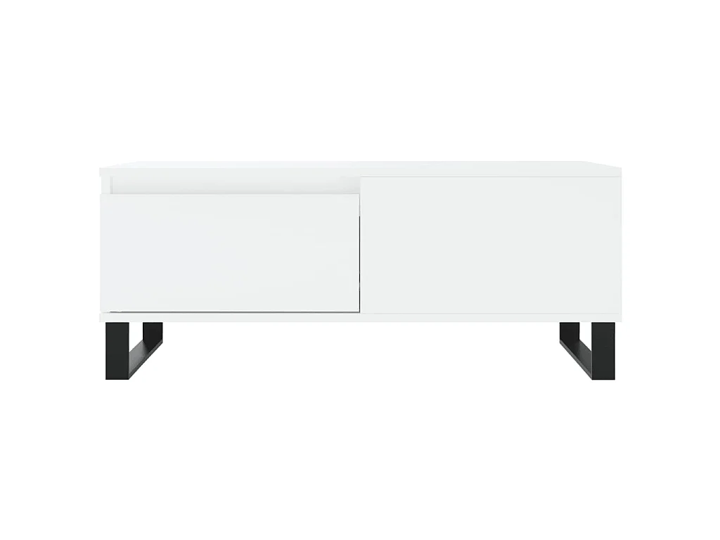 Table basse Blanc 90x50x36,5 cm Bois d'ingénierie