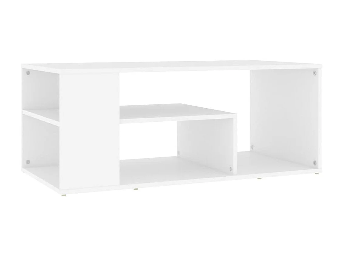 Table basse blanc 100x50x40 cm bois d'ingénierie