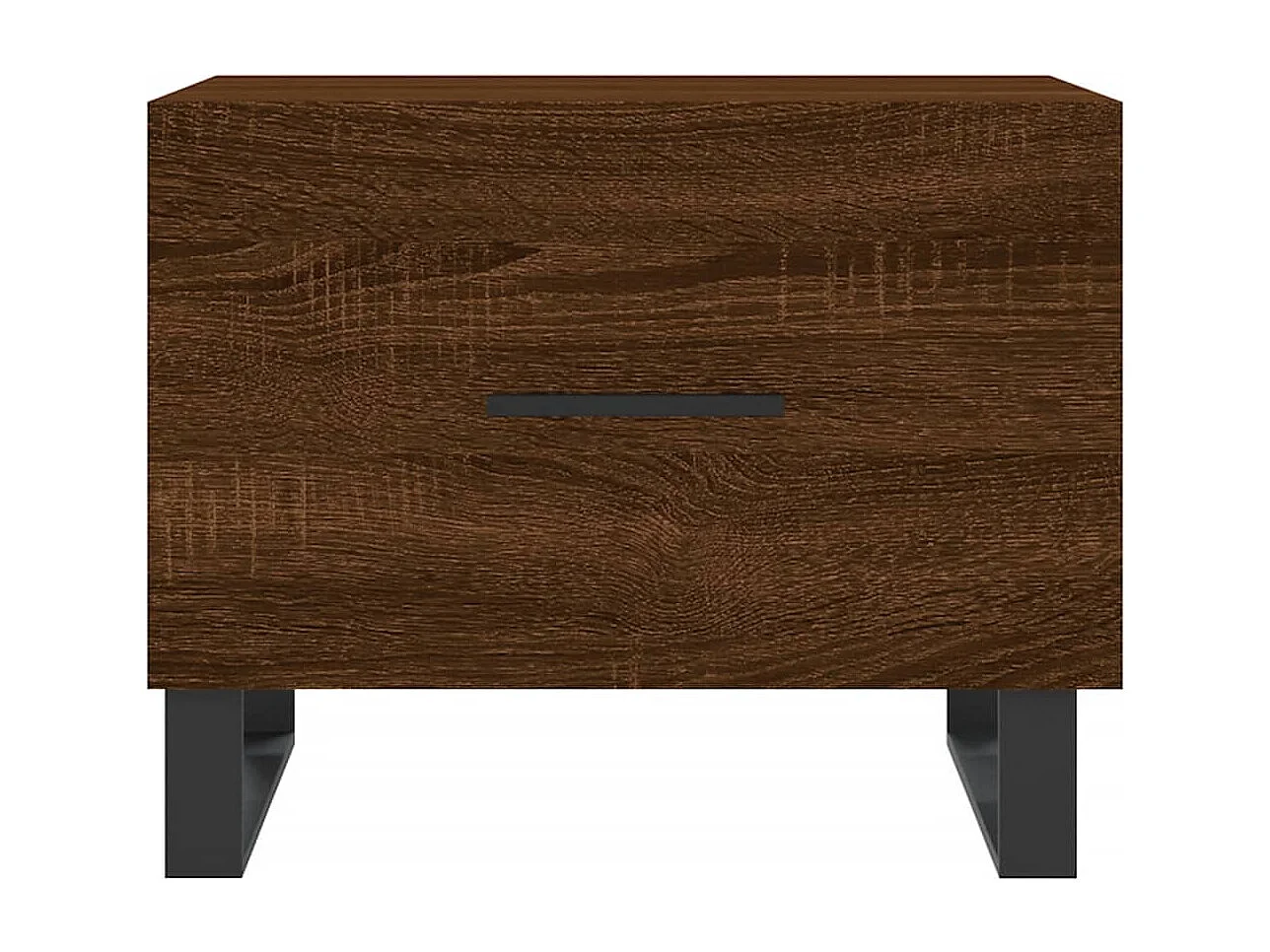 Mesa de centro madera contrachapada roble marrón 50x50x40 cm