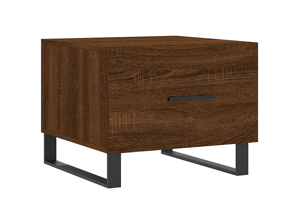 Tavolino da Salotto Rovere Marrone 50x50x40cm Legno Multistrato