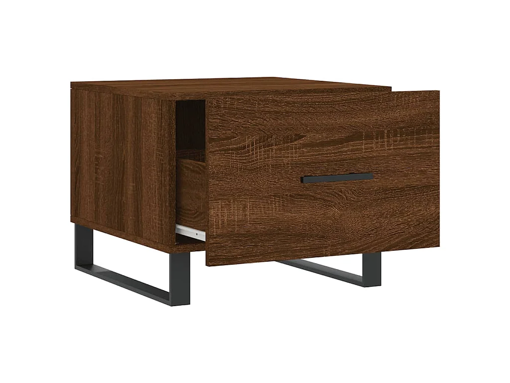 Tavolino da Salotto Rovere Marrone 50x50x40cm Legno Multistrato