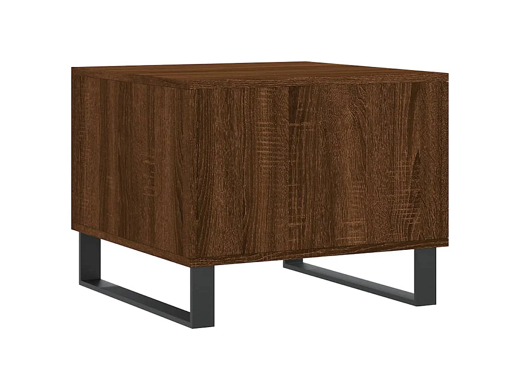 Tavolino da Salotto Rovere Marrone 50x50x40cm Legno Multistrato