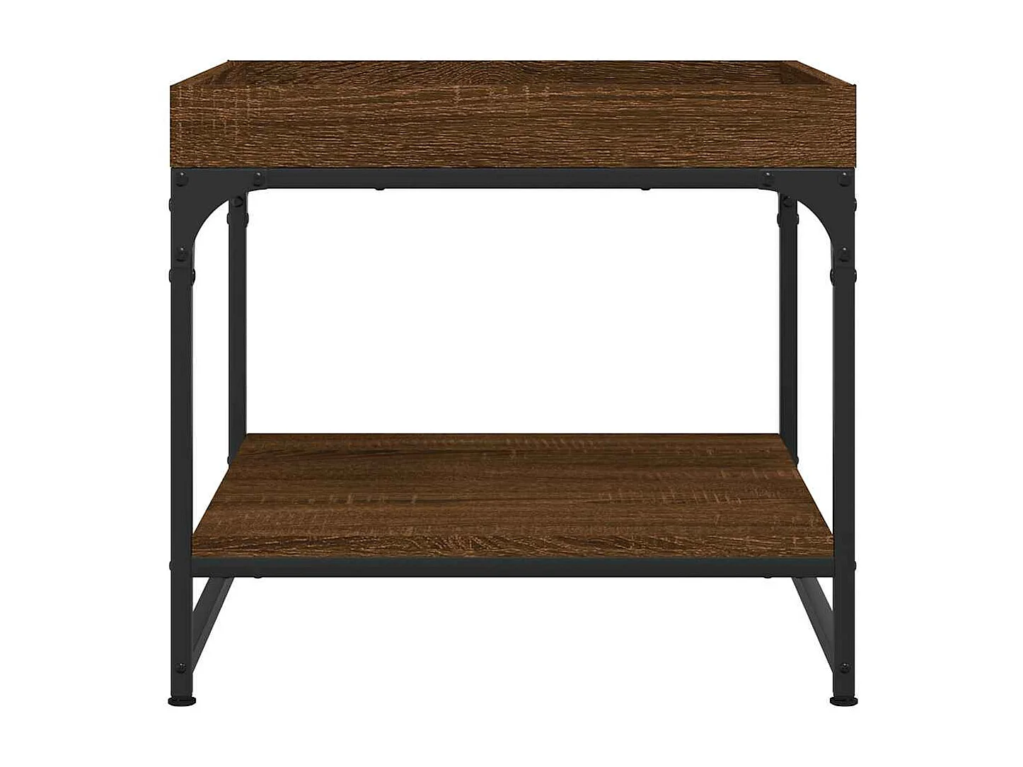 Table basse chêne marron 49,5x49,5x45 cm bois d'ingénierie