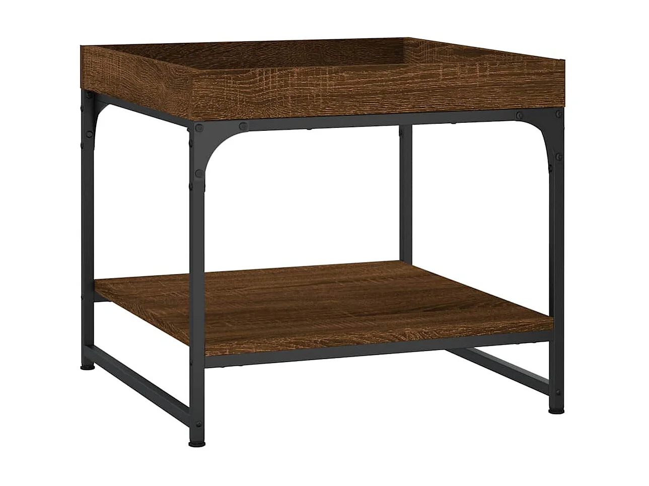 Table basse chêne marron 49,5x49,5x45 cm bois d'ingénierie