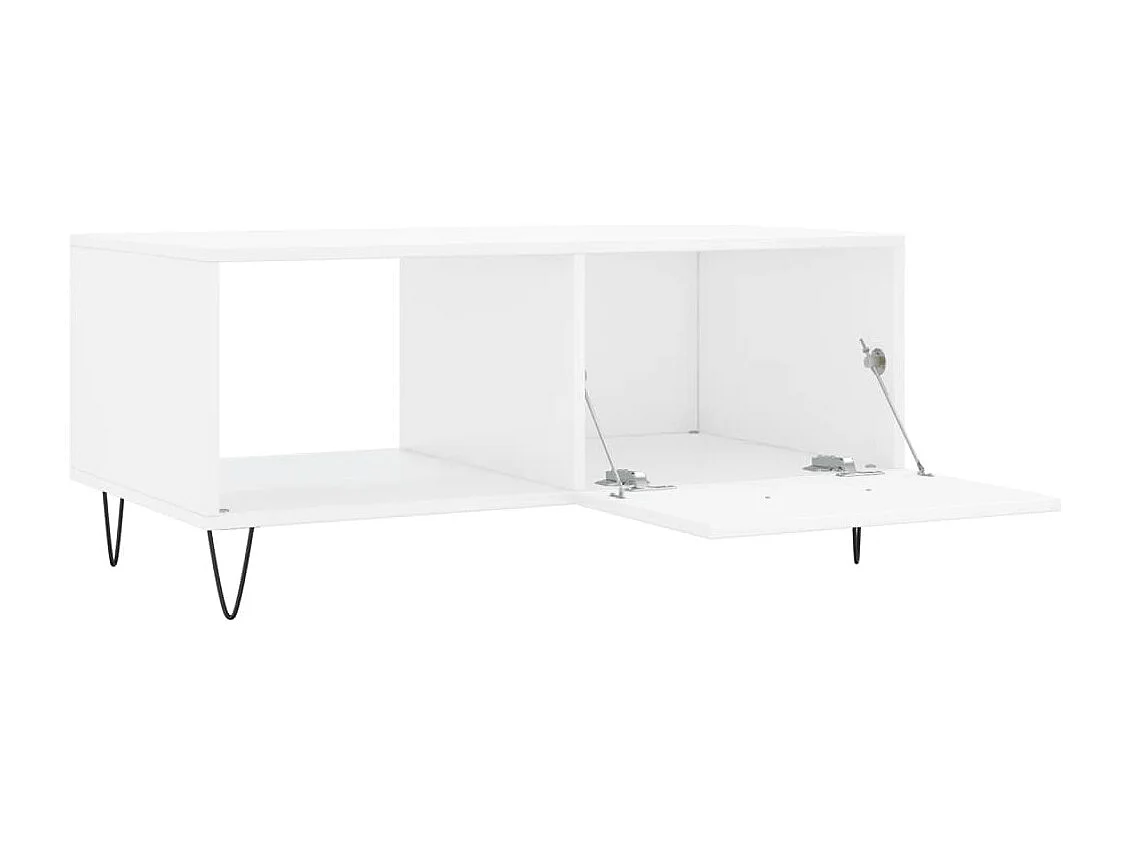 Couchtisch Hochglanz-Weiß 90x50x40 cm Holzwerkstoff