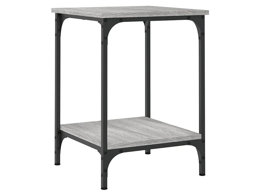 Table basse sonoma gris 40x40x55 cm bois d'ingénierie