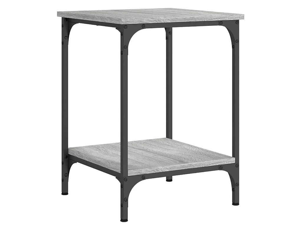 Table basse sonoma gris 40x40x55 cm bois d'ingénierie