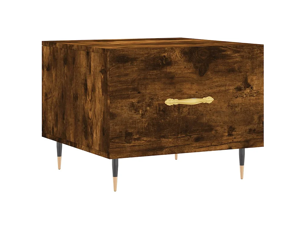 Table basse Chêne fumé 50x50x40 cm Bois d'ingénierie