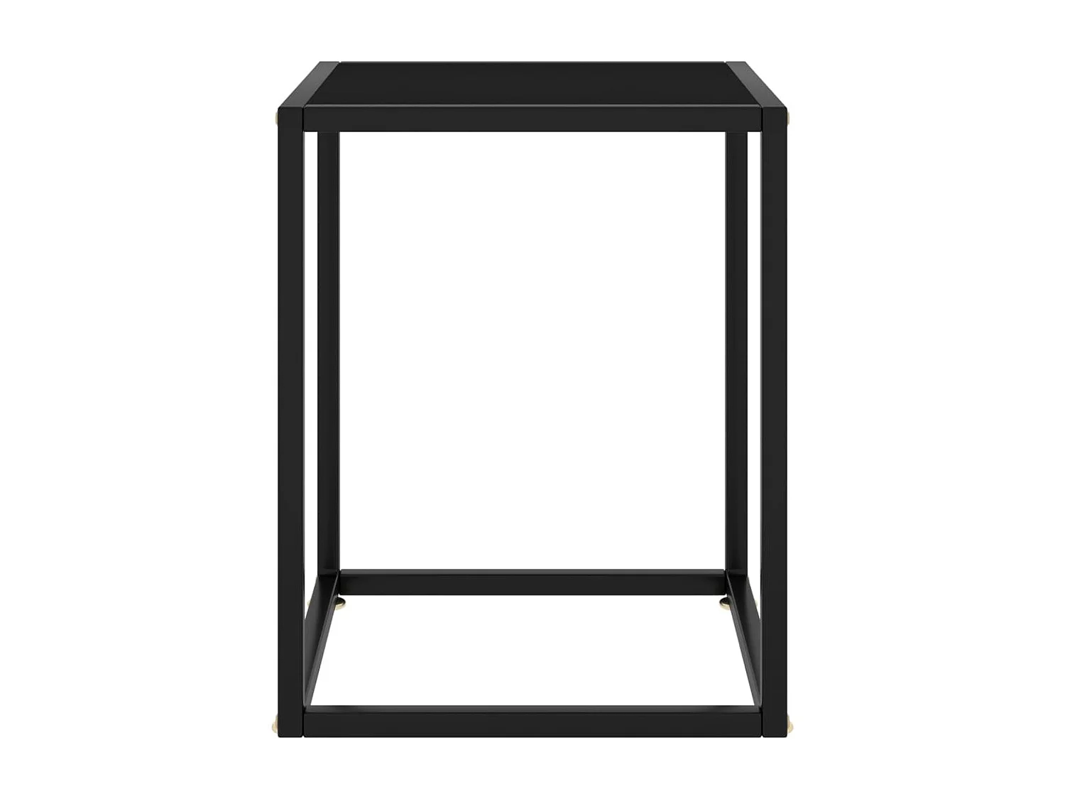 Table basse Noir avec verre noir 40x40x50 cm