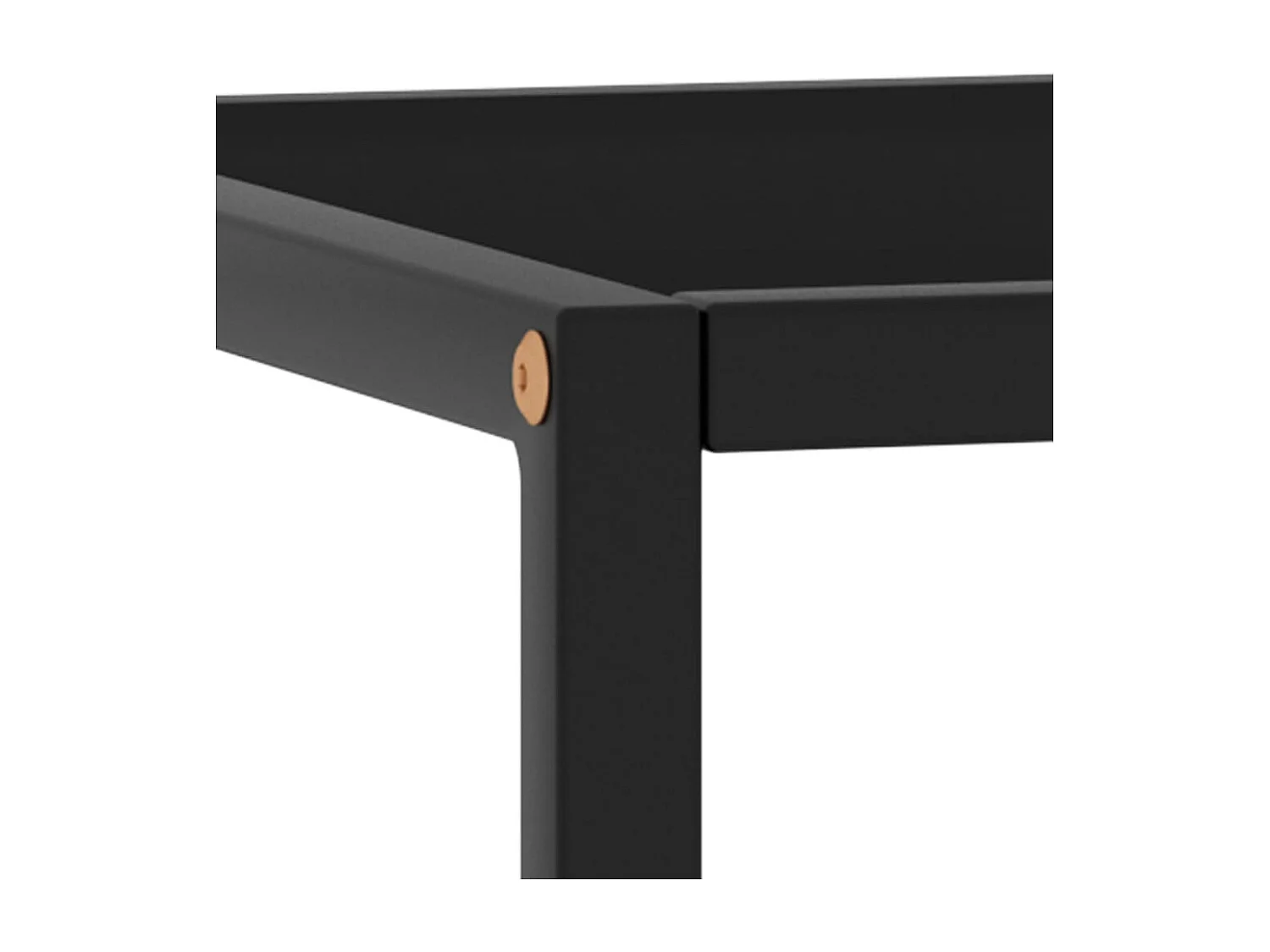 Table basse Noir avec verre noir 40x40x50 cm