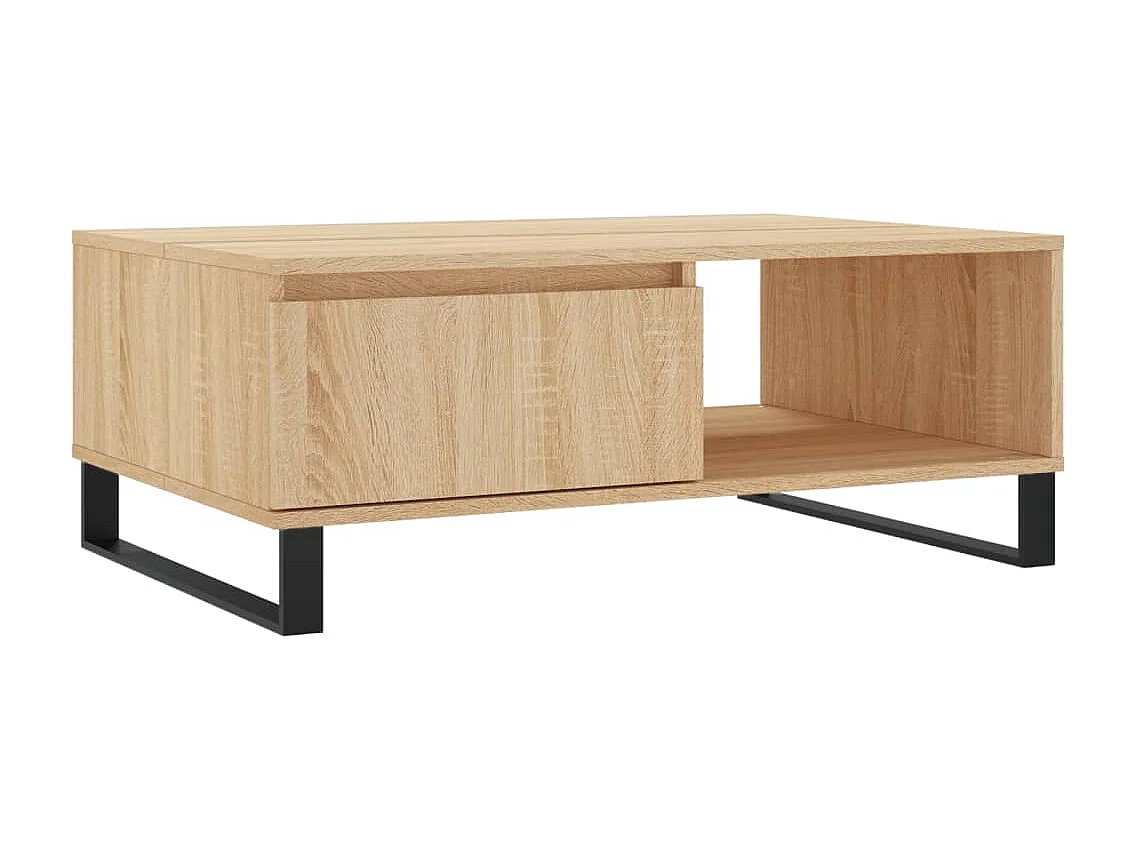 Table basse chêne sonoma 90x60x35 cm bois d'ingénierie