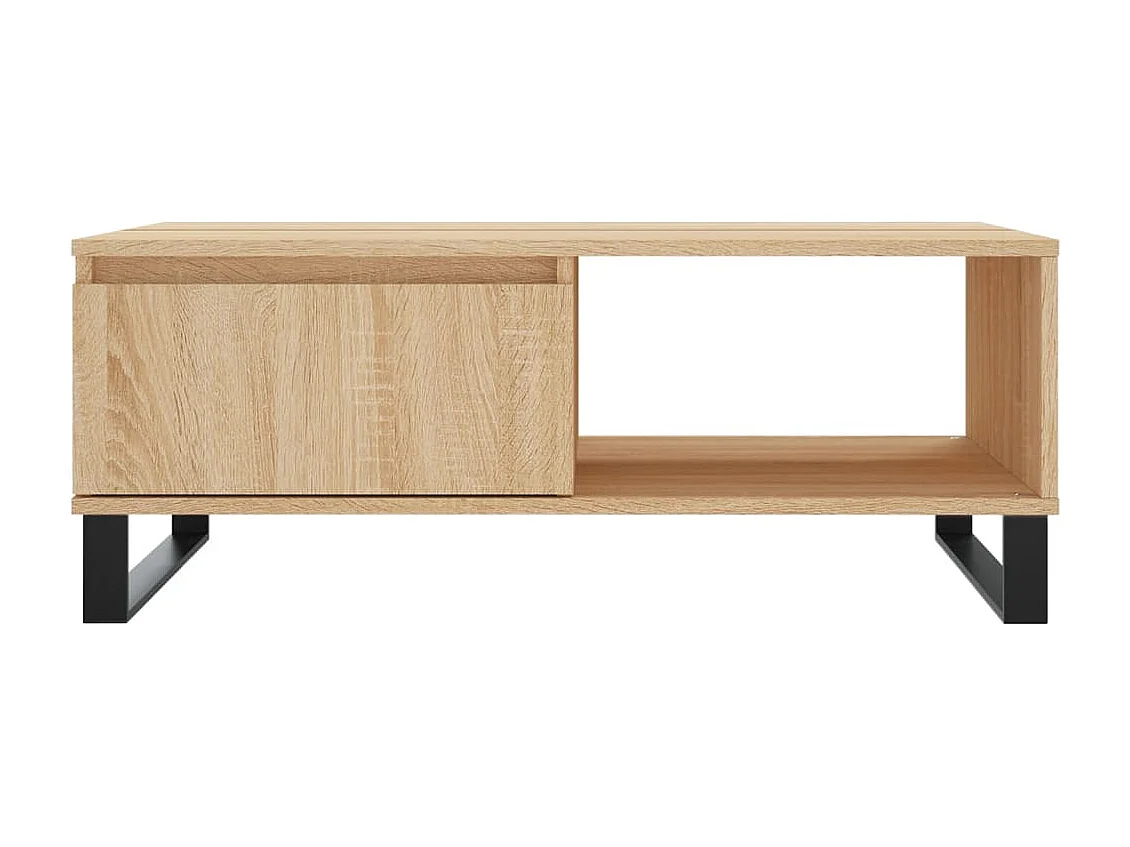 Table basse chêne sonoma 90x60x35 cm bois d'ingénierie