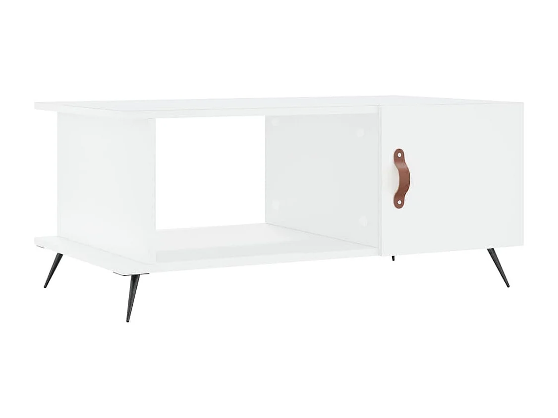 Table basse blanc 90x50x40 cm bois d'ingénierie