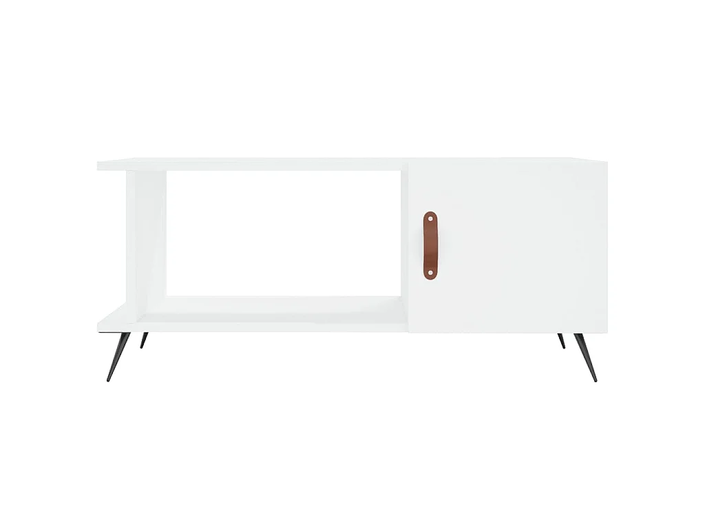 Table basse blanc 90x50x40 cm bois d'ingénierie