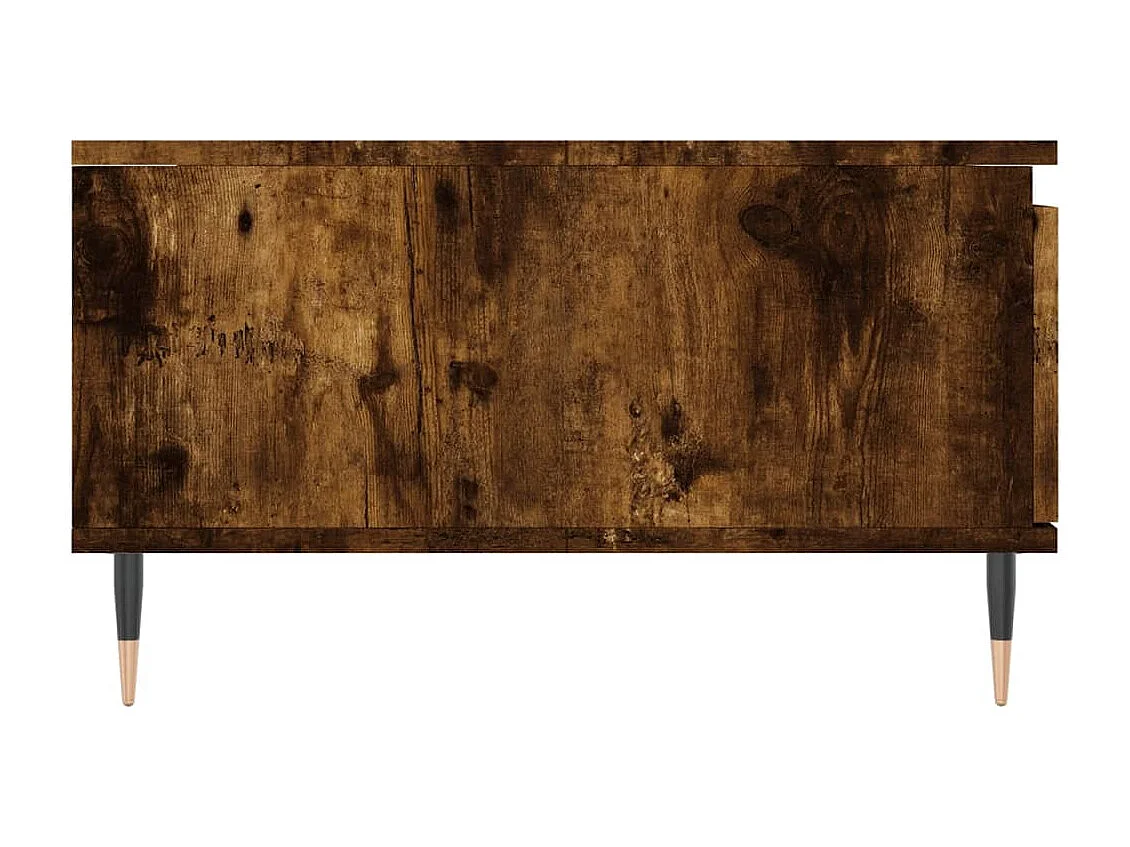 Table basse chêne fumé 90x60x35 cm bois d'ingénierie