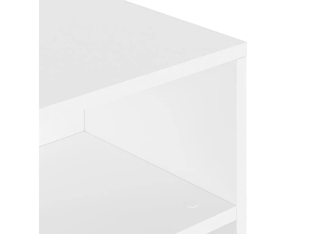 Tavolino da Salotto Bianco 90x55x42,5 cm in Legno Multistrato