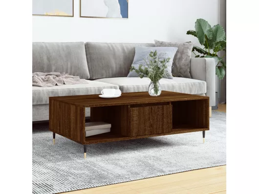 Kauf Unique Couchtisch Braun Eichen-Optik 104x60x35 cm Holzwerkstoff