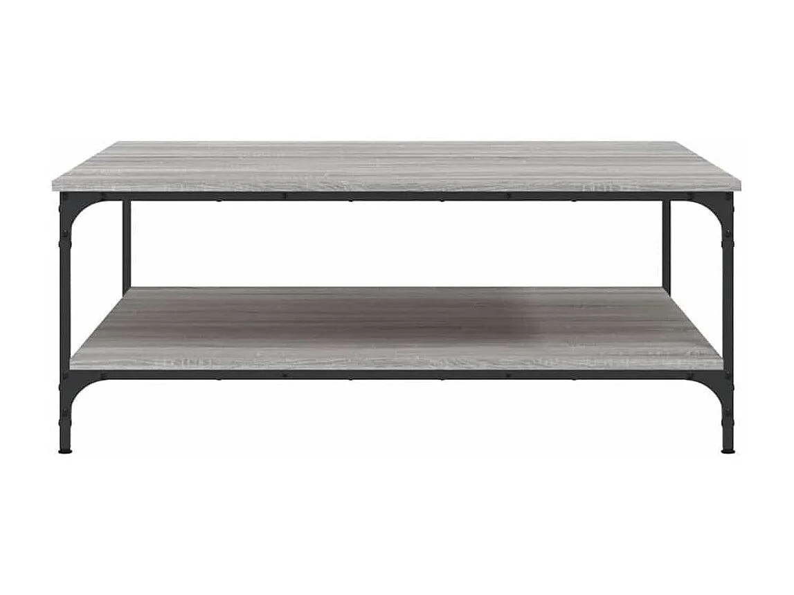 Table basse sonoma gris 100x100x40 cm bois d'ingénierie