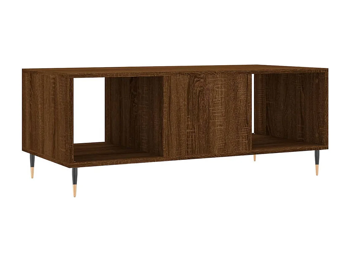 Mesa de centro 102x50x40 cm derivados madeira carvalho castanho