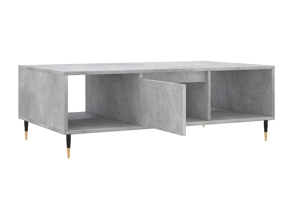 Salontafel 104x60x35 cm bewerkt hout betongrijs