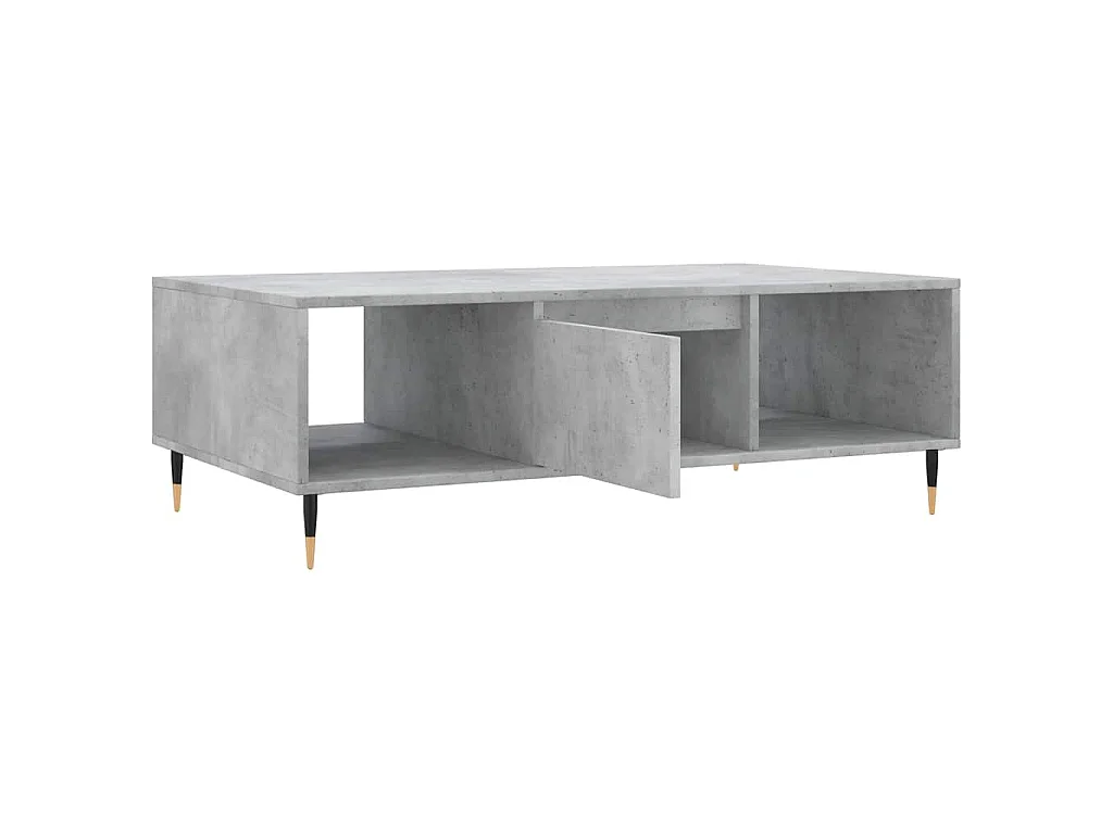 Table basse gris béton 104x60x35 cm bois d'ingénierie