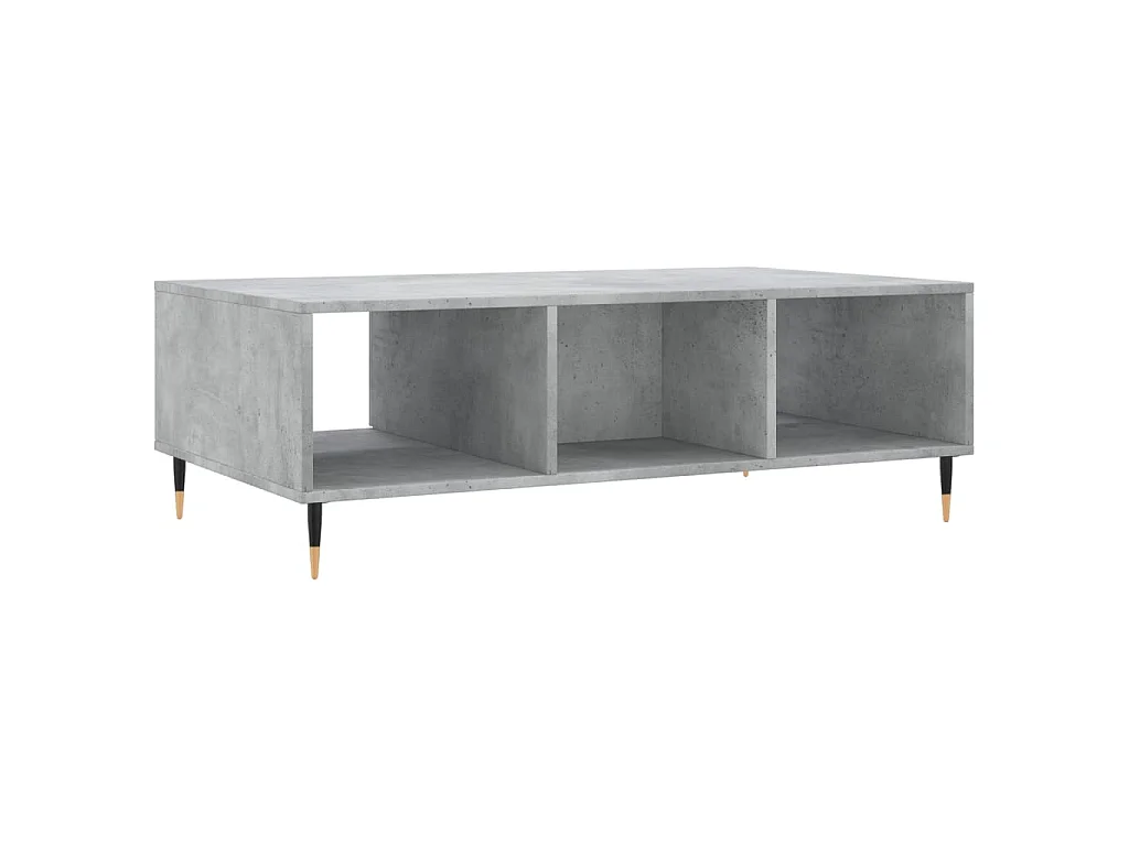 Table basse gris béton 104x60x35 cm bois d'ingénierie
