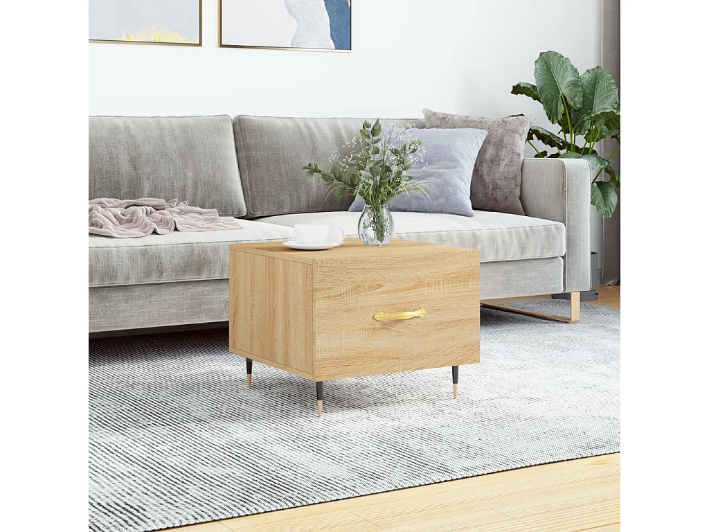 Couchtisch Sonoma-Eiche 50x50x40 cm Holzwerkstoff