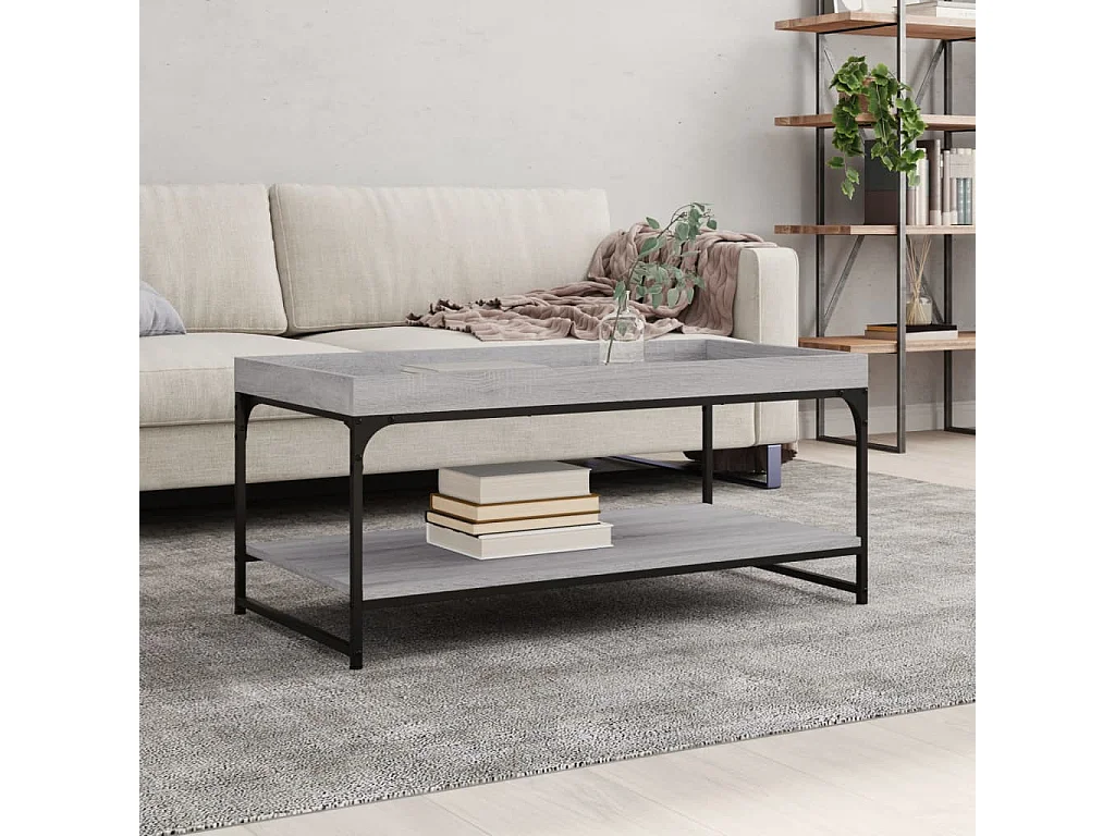 Couchtisch Grau Sonoma 100x49x45 cm Holzwerkstoff