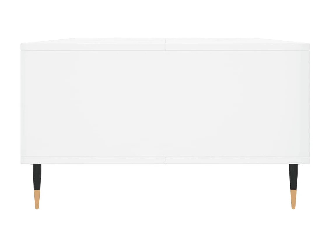 Table basse blanc brillant 104x60x35 cm bois d'ingénierie